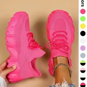 Ruibao Women's Fashionable Lace-up Low Top Slip-on Sneakers - Casual Comfortable Ankle Socks Shoes - Girl, Footwear