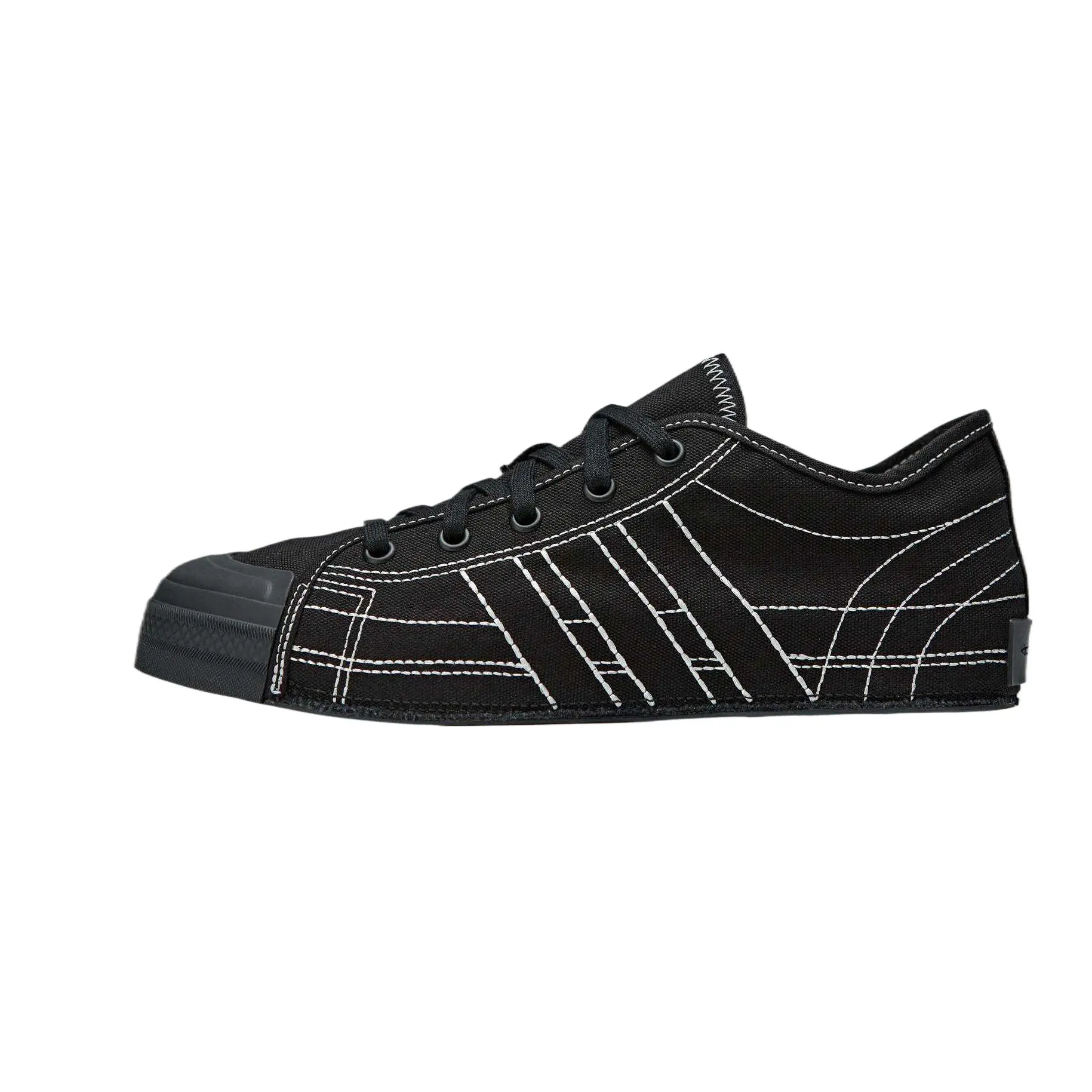 Adidas Y-3 Yohji Court TN LO Low-Top Closed Athletic Trainer - Unisex Casual Footwear, Black, Comfortable, Versatile, Durable, Lightweight Walking Shoes (Maison Mihara Official)