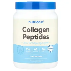 Nutricost Collagen Peptides, Unflavored, 16.2 oz (454 g)