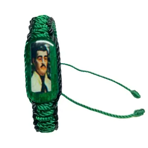 Jesus Malverde Reversible Knotted Rope Bracelet