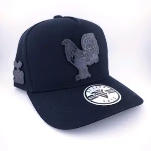 Gallo Hat - Black Snapback with Black Emblem Patch