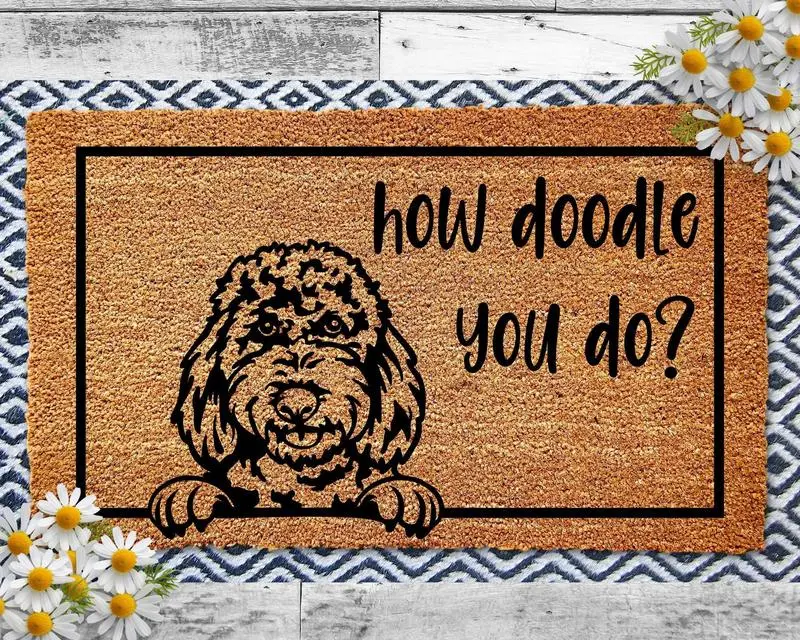 How Doodle You Do Doormat, Goldendoodle, Labradoodle, Dog Gift, Dog Decor, Dog Rug Welcome Mat, Dog Saying, Dog Lover Gift, Doodle Gifts summerwins