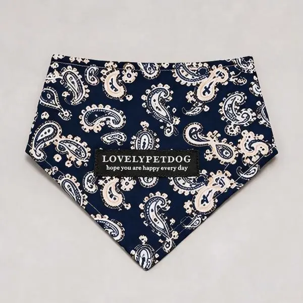 Paisley Dog Bandana | Adjustable Snap Pet Bandana for Small Medium Large Dogs & Cats