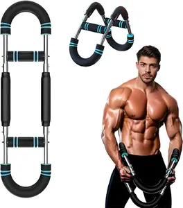 Twister Arm Trainer, Adjustable Arm & Chest Workout Equipment, Power Twister Bar with Hand Grip Strengthener, Forearm & Upper Body Exercise Equipment for Home Fitness