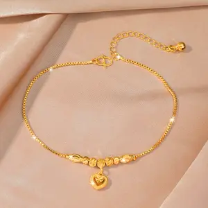 Heart Charm Anklet – Romantic Jewelry Gift for Valentine’s Day & Mother’s Day