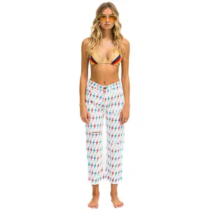 AVIATOR BOLT MID RISE RELAXED SURFER JEAN - WHITE