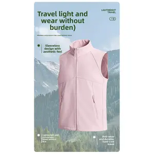 Autumn and winter new men's and women's same windproof and waterproof outdoor velvet warm soft shell vest jacket Vintage Acid Wash Heavyweight Hoodie Menswear Tops fleece cotton