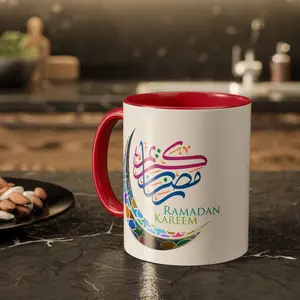 Ramadan Kareem Colorful Mugs, Islamic Holiday Gift, Eid Islamic Mug, Islamic Home Decor, Ramadan Coffee Cup, Islamic Kitchenware great gift ceramic drinkware