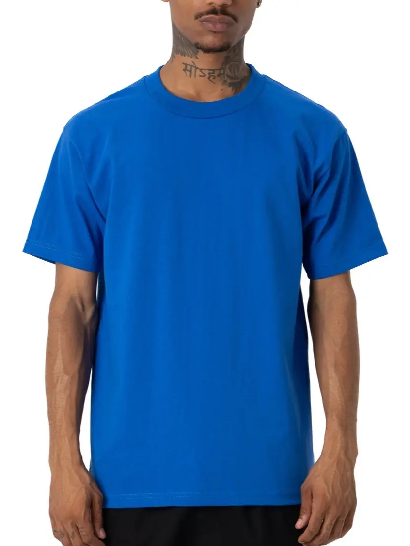 Men's Pro Club Soft Simple Short-Sleeve T-Shirt - Comfort Cotton Menswear Casual Basic Top, All Seasons, Cold Wash
