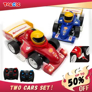 Remote Control Formula Racing Car Toy with LED Lights & Ejectable Driver – Kids Battle RC Cars