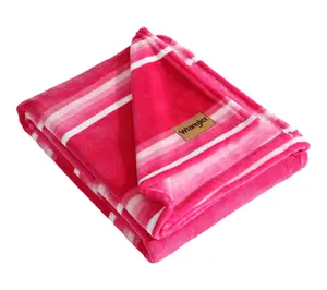 Wrangler Saddle Stripe Pink Ultra Plush Fleece50"X60" Throw