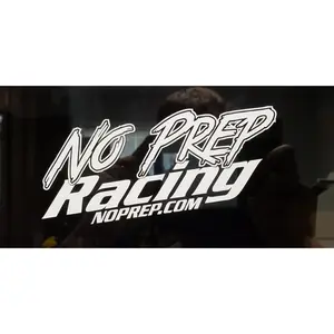 No Prep Racing Window Sticker / Decal 12" x 6" WHITE