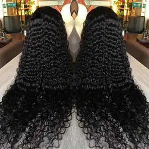 Bling Hair Kinky Curly Wigs 13x4 HD Lace Front Human Hair Wigs Black Deep Wave 13x6 HD Lace Frontal Wig 100% Human Hair 4x4 Closure Wig