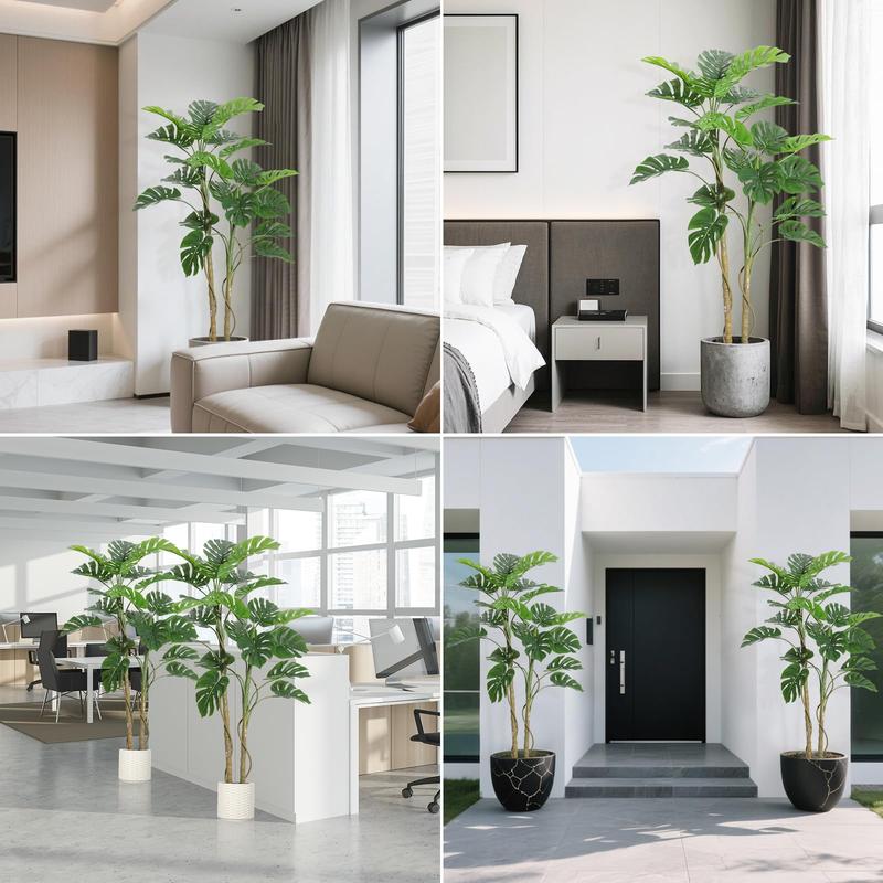 GARVEE 5FT Faux Monstera Plant for Indoor Home Decor - Tall Floor Plant Perfect for Living Room, Office, and Housewarming Gift