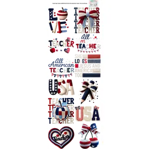 Teacher 2 4th of July 60x22" DTF Ready to Ship Gang Sheet