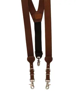 Nocona Tooled Leather Gallus Suspenders – Western Adjustable Men’s Suspenders