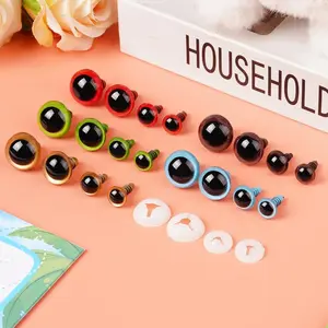 160 Pack Color Safety Eyes, Available in Various Sizes (10, 12, 16, 18mm), Perfect for DIY Plush Animals, Dolls, Christmas Decorations and Crochet Projects, DIY Doll Accessories