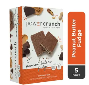 Power Crunch Original Protein Energy Bars, Peanut Butter Fudge, 7 oz (Contains 5 Bars)