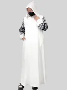 Women's Long Sleeve Dresses, Casual Modest Hooded Dress for Daily Wear, Ladies Islamic Clothing for All Seasons, Hooded Jebellas Islam, Hooded Arabian Dress, Muslim Dress, Modest Style Dress