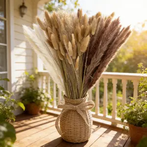 100 Pcs Dried Pampas Grass | Perfect for Boho Weddings