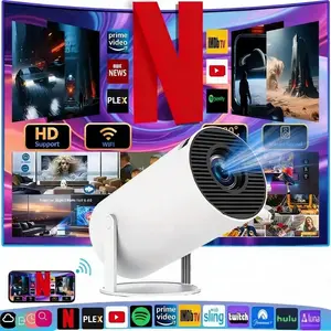 Projector 24/5G WiFi 180 Degree HD LED Multifunctional with Built-in Speaker for Home Cinema Outdoor Use Ideal Holiday Gift