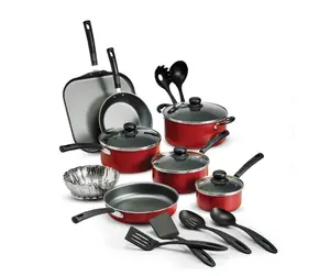 Tramontina Primaware 18 Piece Non-stick Cookware Set, Red