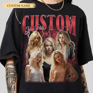 Custom Bootleg Unisex T-shirt, Custom Your Own Bootleg Hoodie Shirt, Custom Photo, Vintage Graphic 90s Tshirt, Custom Photo Shirt, Insert Your Design