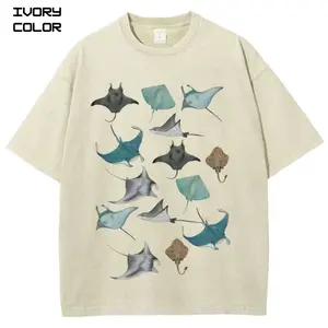 Giant Oceanic Manta Ray Graphic Tee, Sea Animal  Vintage T-shirt, Summer Tee, Ocean Unisex shirt, cotton crewneck shirt, Trending, Viral Gift For Him and Her
