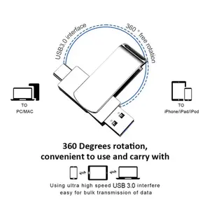 16TB USB Flash Drive 3.2 Metal High-Speed Pen Drive 2TB 16TB U Disk Waterproof Memoria Type-C USB Pen Drive For Computer