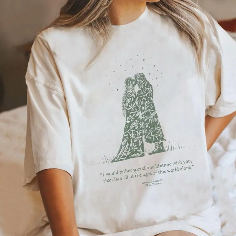 Aragorn And Arwen Shirt, Lord Of The Rings Art ,J.R.R. Tolkien Quote , Lotr Merch
