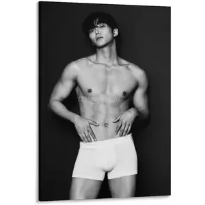 Korean Actor Rowoon Artistic Portrait Poster (3) Canvas for Living Room Bedroom Decor 08x12inch(20x30cm) Frame-style