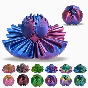 3D Printed Gear Ball, Gear Sphere Fidget Toy Stress Relief Toy for ADHD, Anxiety Relaxing Toy for Adults at work/study/travel