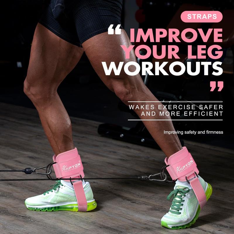 Ankle Straps for Cable Machines Kickbacks - Adjustable Comfort Ankle Cable Attachments for Gym Ankle Cuff Cable Machine Glute Kickback Straps - Leg Extensions, Curls & Ankle Cuffs Women