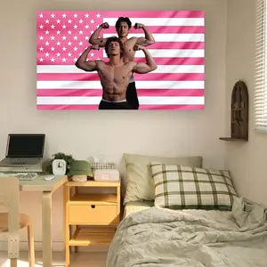 Heated Rivalry Flag | Shane & Ilya Tapestry | Hockey Romance Wall Flag | BookTok Decor | Heated Rivalry Room Decor