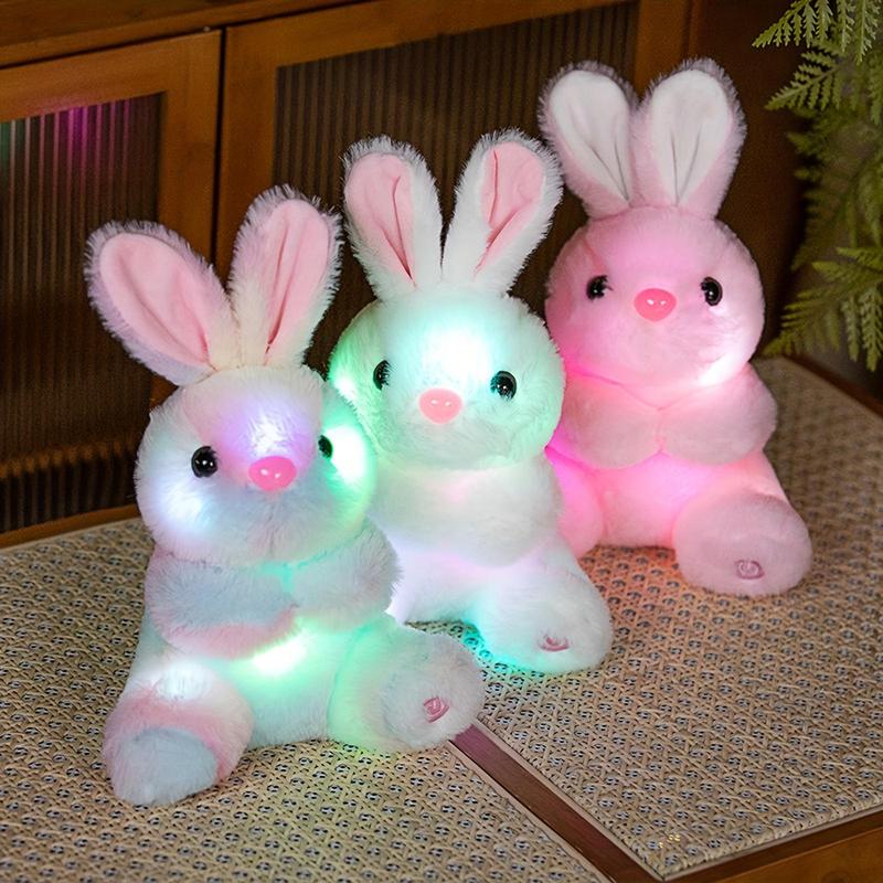 25cm/9.84in Led Rabbit Plush Toys, 1 Count Glow in The Dark Rabbit ...