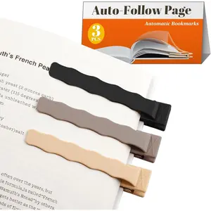 Book Marks for Reading, 3 Pack  Automatic Bookmarks Clips, Book Markers Page Holder , Book Lover Gifts, Book Club Bookish Office Gifts for Teachers, Readers, Women, Men,