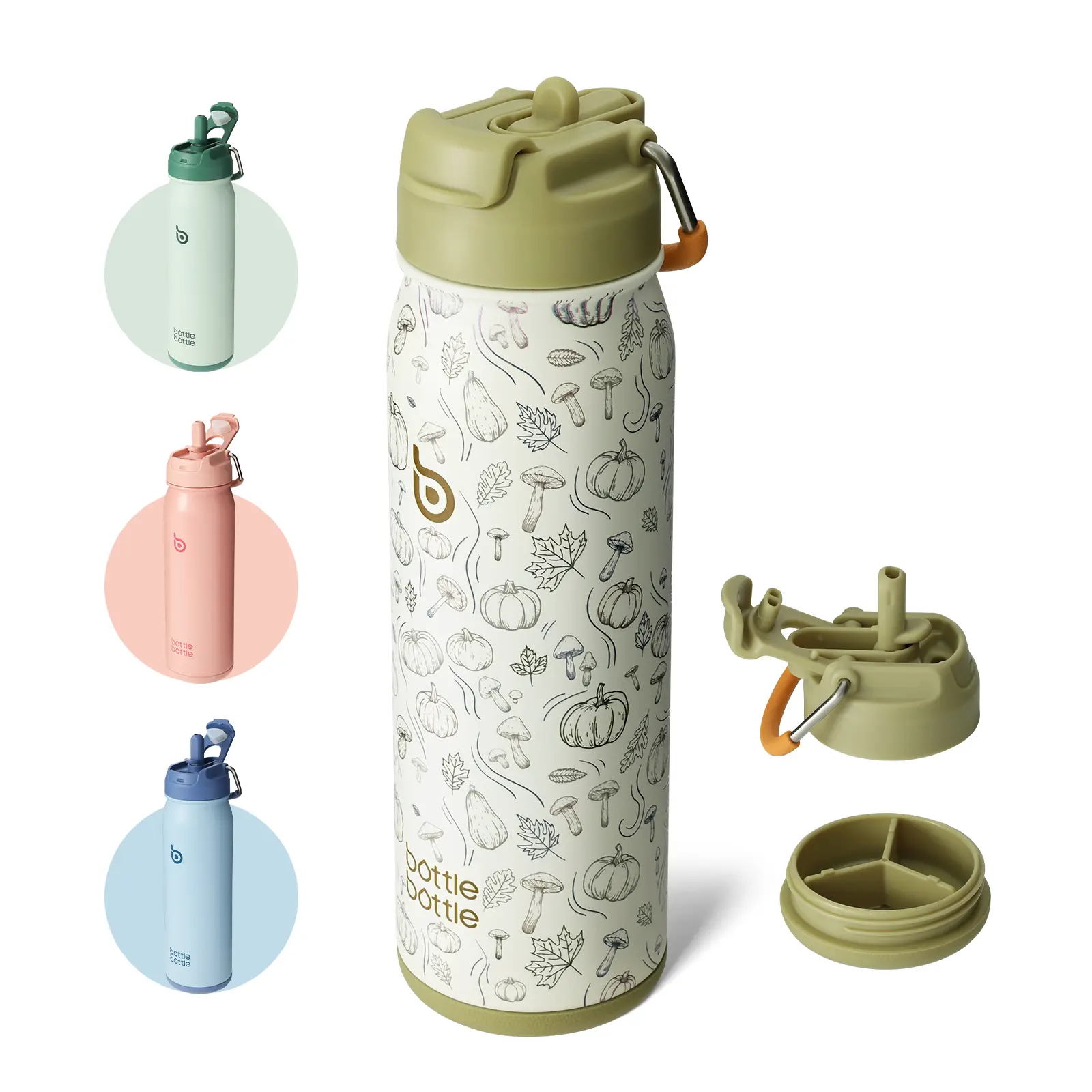 BOTTLE BOTTLE 24oz Insulated Water Bottle with Hidden Storage – Leakproof, Sip & Chug Lid, 24H Hot & Cold BOTTLE BOTTLE 24oz Insulated Water Bottle with Hidden Storage – Leakproof, Sip & Chug Lid, 24H Hot & Cold