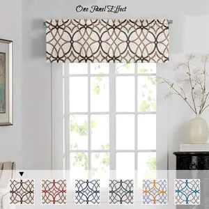 Thermal Valance Curtains -Geo Pattern