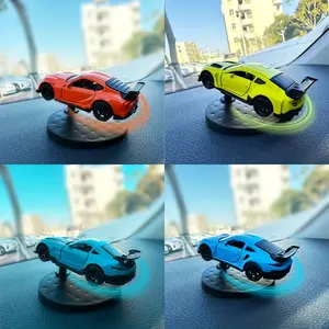 Creative Dashboard Ornament Metal Shell 8 Colors Sports Style Swivels with Vehicle Turns Nano Glue Adhesive Leaves No Trace Stable Chassis Halloween Ghost Aromatherapy Clip Rhinestone Carbon Fiber Car YR611555