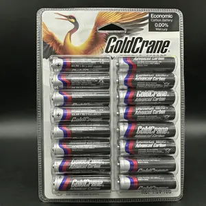 16 Pack Long Lasting Mercury Free Leak Proof Eco Friendly High Performance Economic Advanced Carbon 1.5V AAA Batteries R6P Power Supply for TV Remote Control Smart Lock Clock Radio Small Electronic Devices Ideal for Home Office Daily Use Compatible with M