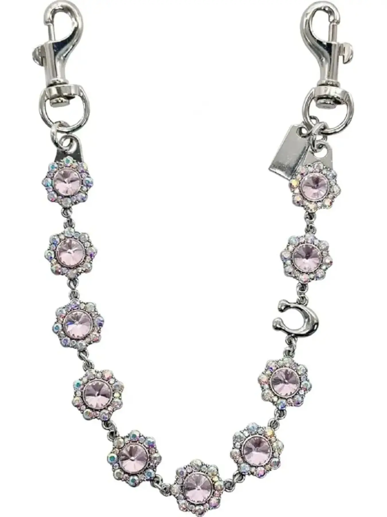 Bag Charm Keychain - Purse Charms for Handbags, PinkRhinestone Bag Chain Charms, Sparkly Bag Charm, Bag Pendant, PurseAccessories For Women, Fashion Bag Charms, Trendy Bag Charms, Charms for Purses