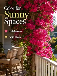 50 Pcs Bougainvillea Seeds, Non-GMO Perennial Flower, Easy Grow, Multi-Color Blooms for Garden Yard Potted Landscape