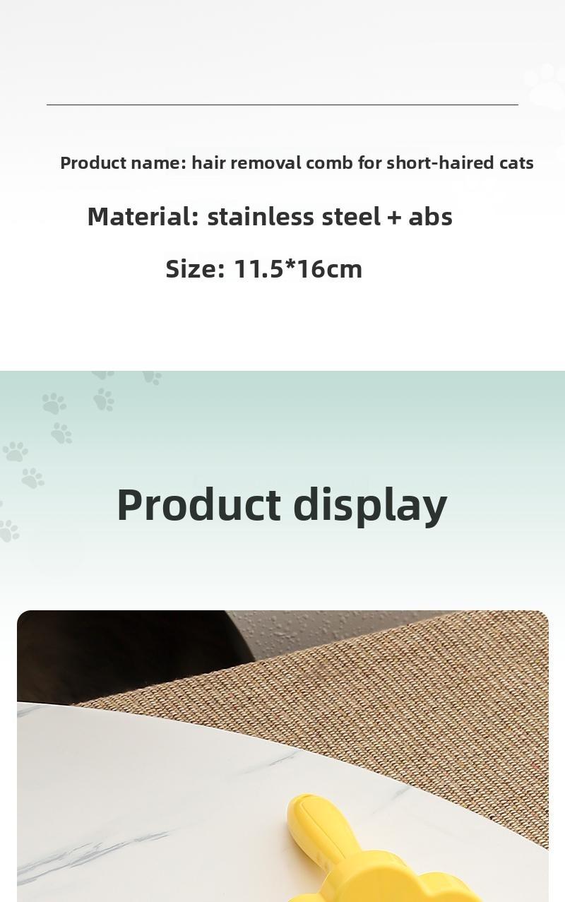 Pet hair thinning tool - floating hair removal curved knife head comb for detangling hair hairbrush pet brush pet comb