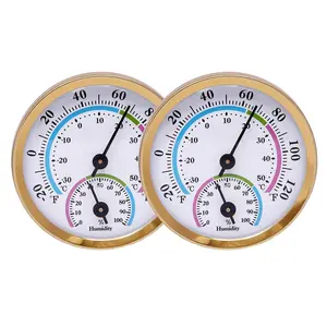 Mini Indoor Thermometer Hygrometer Analog 2 in 1 Temperature Humidity  Gauge for , Room, Outdoor, Offices, Display Mechanical (No  Needed) (-2 Pack, -2 Pack)