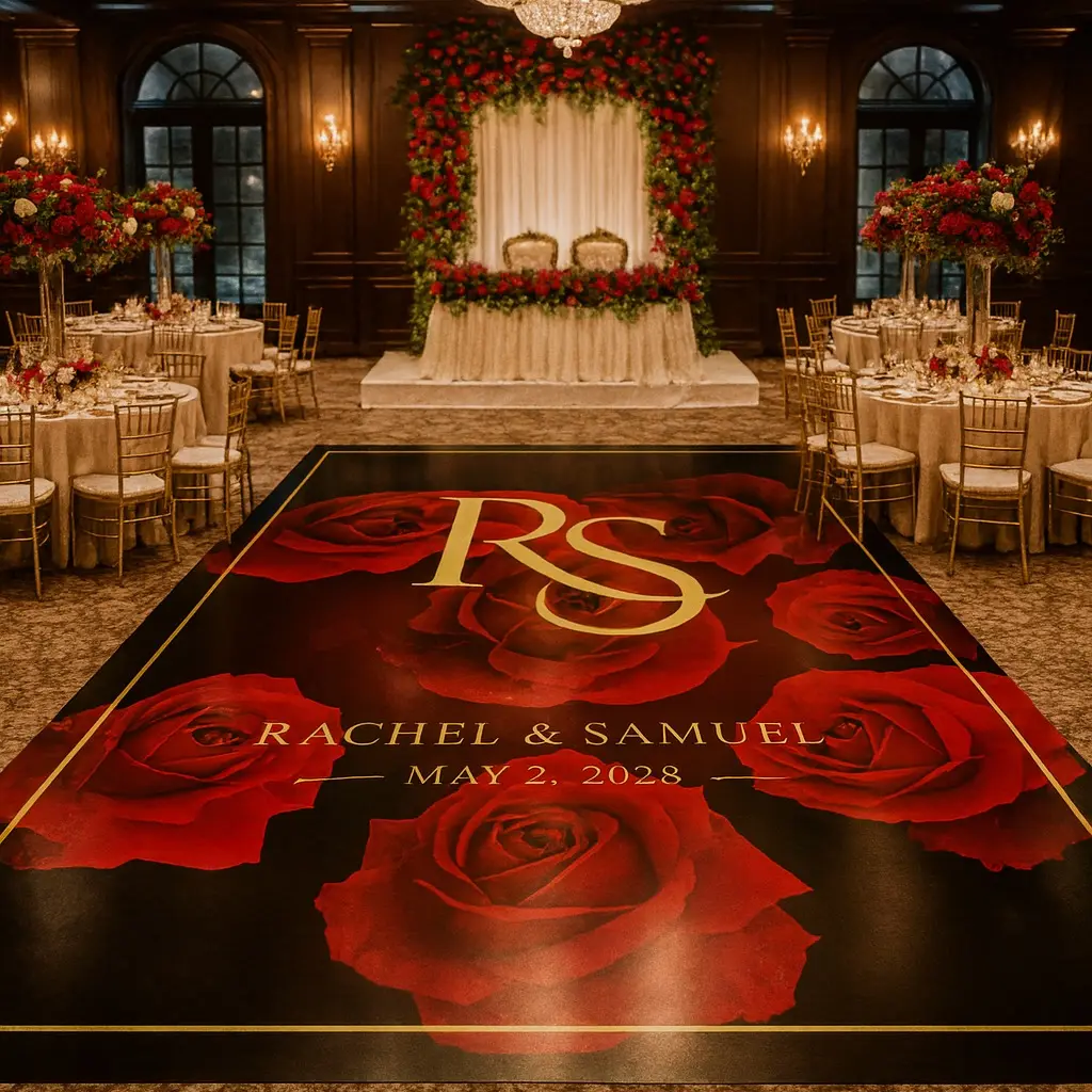 Custom Dance Floor Wrap, Personalized Floor Decal, Wedding Floor Graphic, Birthday Floor Sticker, Vinyl Dance Floor Decor, Event Floor Wrap