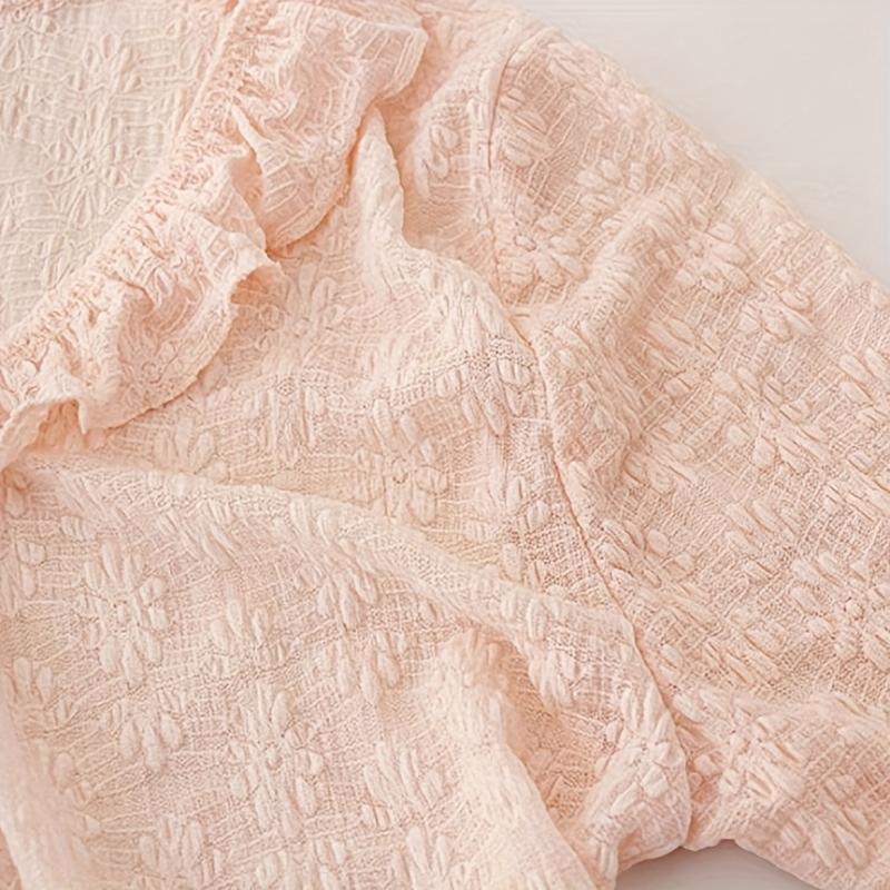 Elegant and Lightweight Lace-up Cardigan-Breathable Chiffon Shawl, Ruffles, Long Sleeves, Sun Protection-Spring/Women's Summer Top, Soft Blue, White, Cream, Pink, Black Fitted Knitwear Womenswear Basic Beige Casual