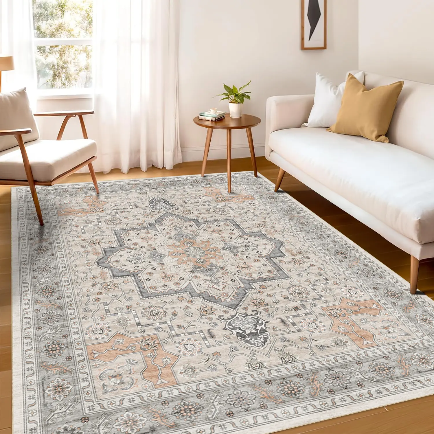 Upgrade Your Space! Washable Persian - Patterned Rug | Blend of Style & Durability