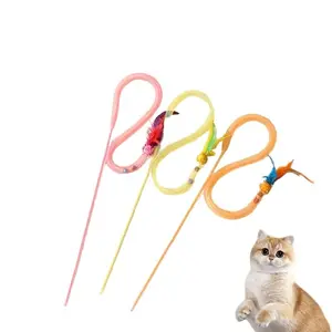 100cm Long Cat Teaser Wand – Super Fun Interactive Toy for Indoor Cats! Keep Your Kitty Active, Happy & Jumping Every Day