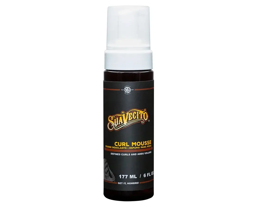 Suavecito Curl Defining Mousse - Lightweight Texturizing Volumizing Product for Adults | Flexible Hold, Frizz Control, Natural Finish | Water-Based, Alcohol-Free Formula for Curl Wavy Hair