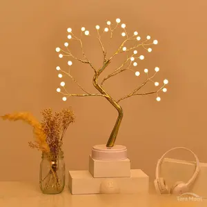 Cherry Blossom Lamp Tree Lamps for Living Room Cute Night Light for House Decor DIY Artificial Tree Lamp for Home Decorations Weddings Christmas Creative Led Lighting